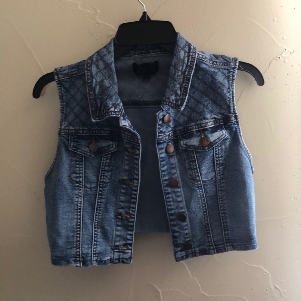 Girl jean vest